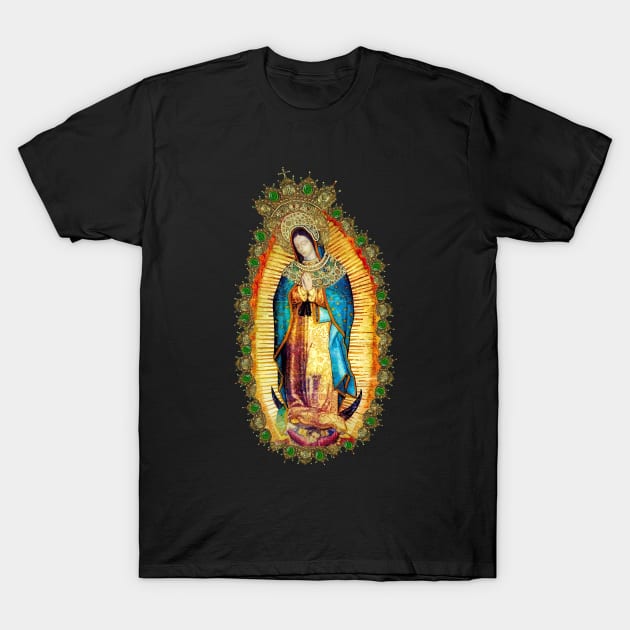 Our Lady of Guadalupe Mexican Virgin Mary Aztec Mexico T-Shirt by hispanicworld